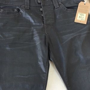 True Religion Brown Relaxed Leather Like Pants